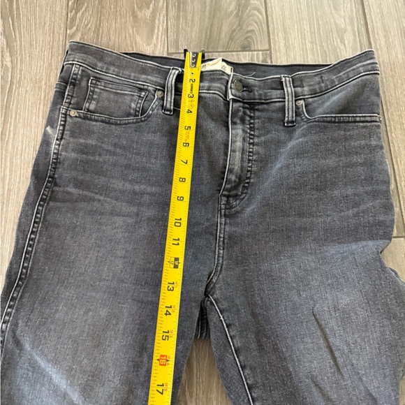 Madewell|Classic off Black/gray Women's Jeans,10” high rise skinny crop,size 32• - Picture 15 of 16